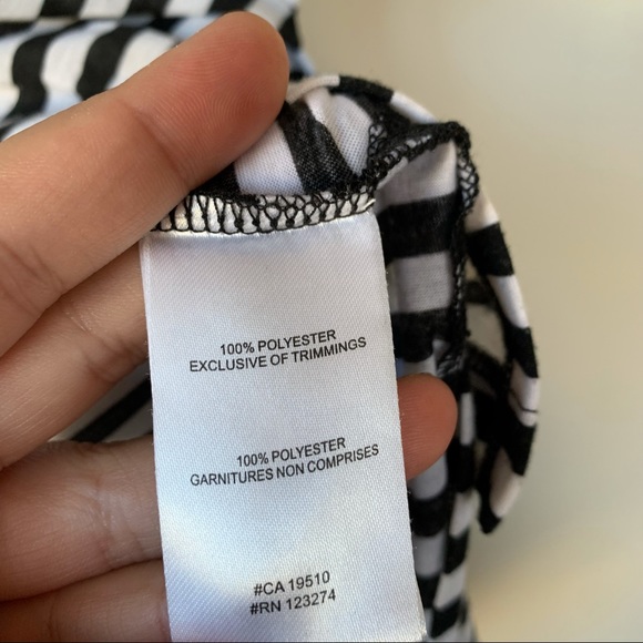 Lole Jules Dress Tunic Black & White Stripes Short Sleeve Size Medium - Picture 4 of 9